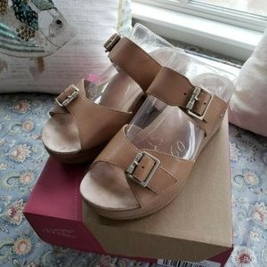DANSKO  Wedge Sandals - Selma Tan EUR 38 (7.5-8)